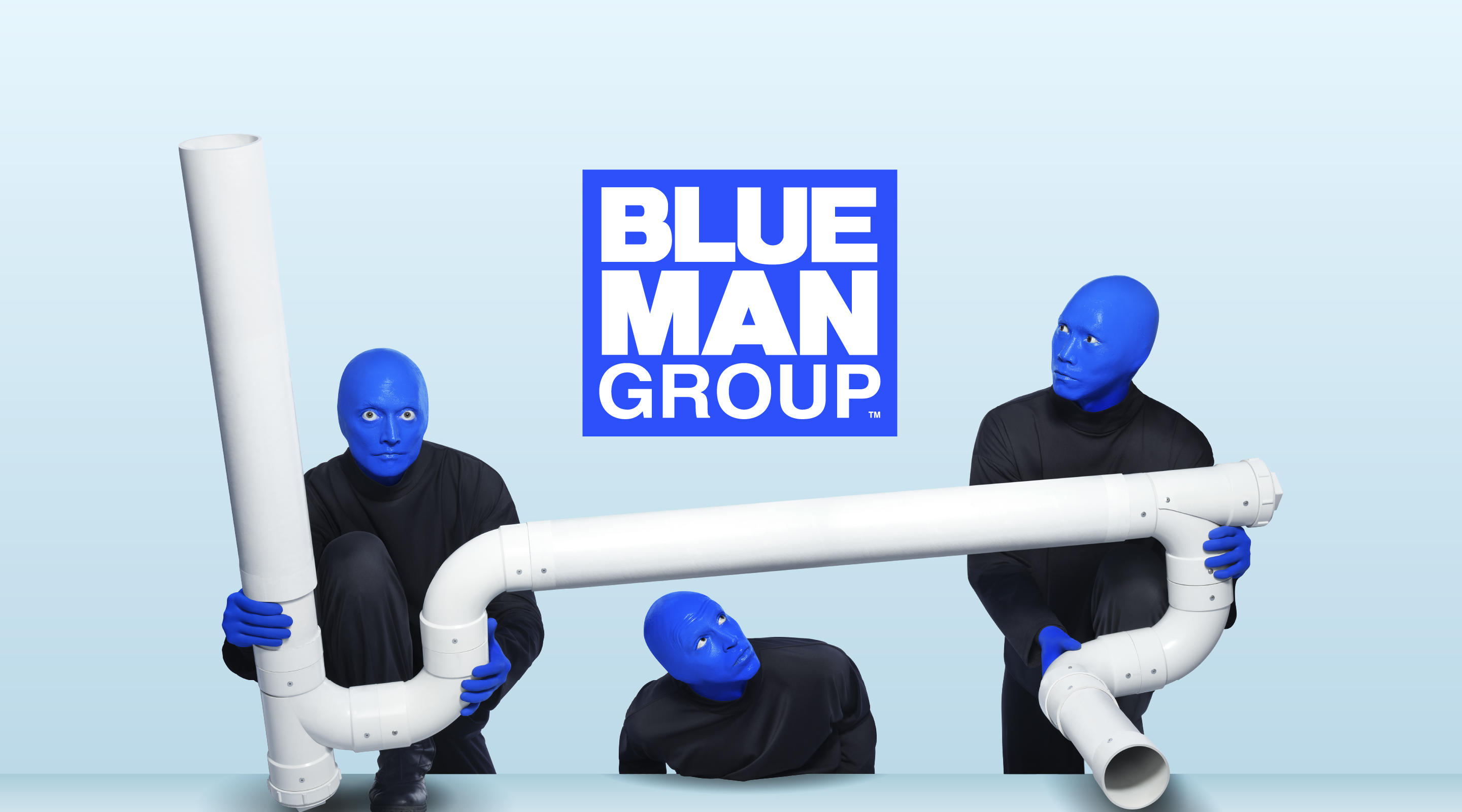 The 2022 version of Blue Man Groups main logo image.