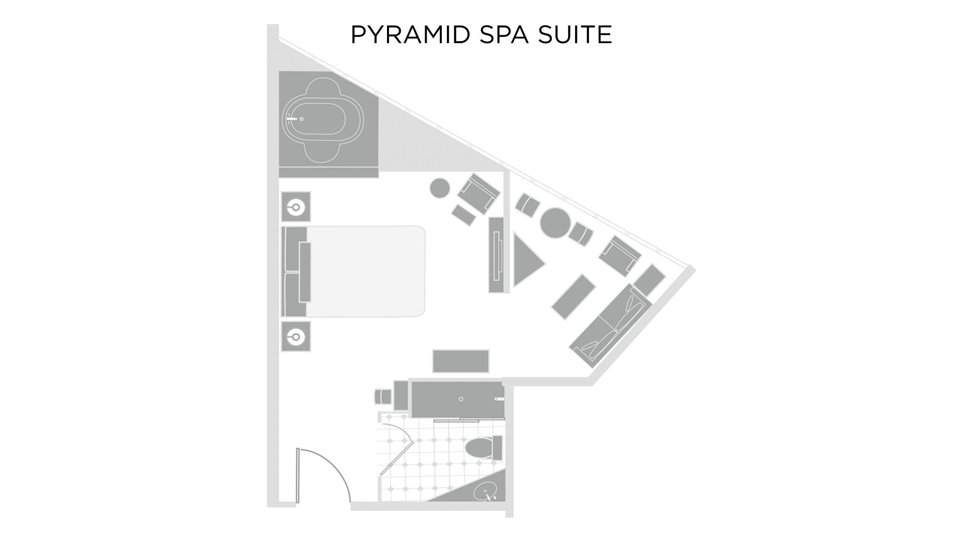Pyramid Corner King Suite Luxor Hotel & Casino